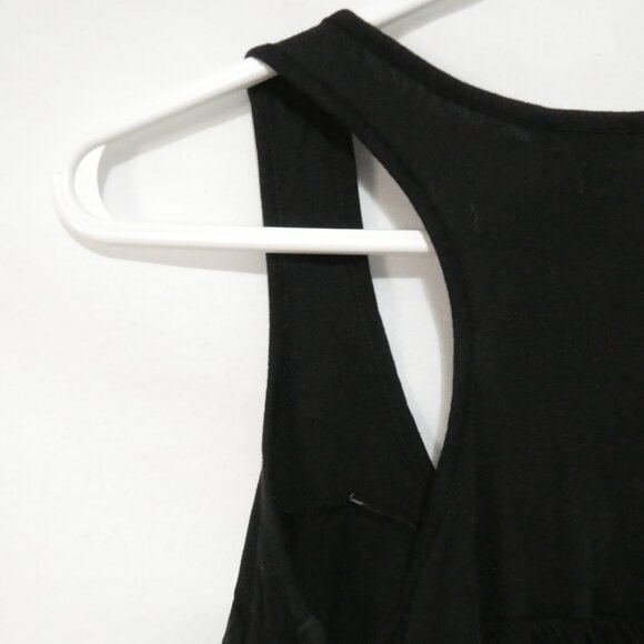 TALULA | small | Black Tiered Ruffle Raverback Sleeveless Top - Picture 9 of 14